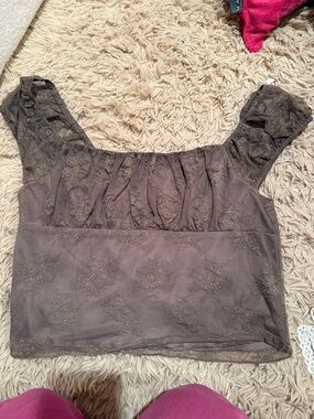 Full Tilt Brown Short Sleeve Blouse size XL